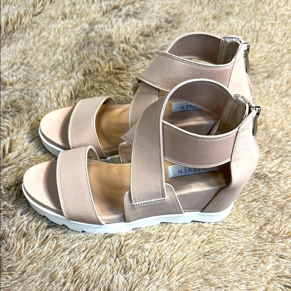 Steven By Steve Madden Strapped Wedge Sandals - Picture 8 of 11